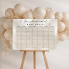 Elegant Gender Reveal Due Date Calendar