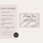 Elegant Gender Reveal Thank You Card