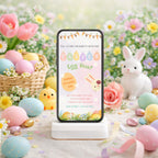 Watercolor Easter Egg Hunt Invitation