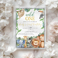 Wild One Safari Birthday Invitation