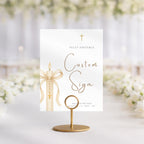Gold Candle Baptism Custom Sign