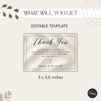 Elegant Gender Reveal Thank You Card