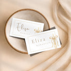 Gold Candle Baptism Place Cards