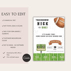 Touchdown Football 1st Birthday Invitation