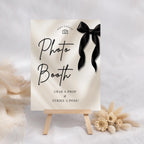 Black Bow Photo Booth Sign