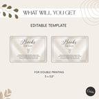 Elegant Gender Reveal Books for Baby Card
