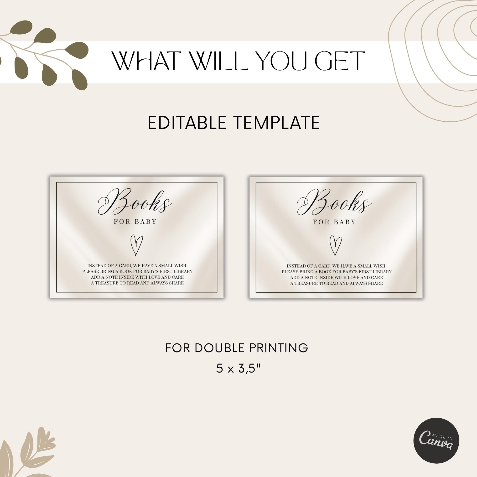 Elegant Gender Reveal Books for Baby Card