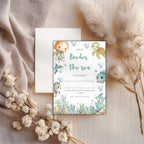 Under the Sea Watercolor First Birthday Invitation