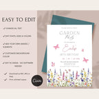 Wildflower Garden Butterfly 18th Birthday Invitation