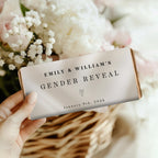 Elegant Gender Reveal Chocolate Bar Wrapper