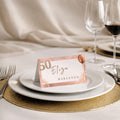 Rose Gold 50th Birthday Place Card