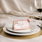 Rose Gold 50th Birthday Place Card
