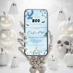 A Little Boo Baby Shower Invitation Blue