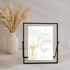 Gold Candle Baptism Custom Sign