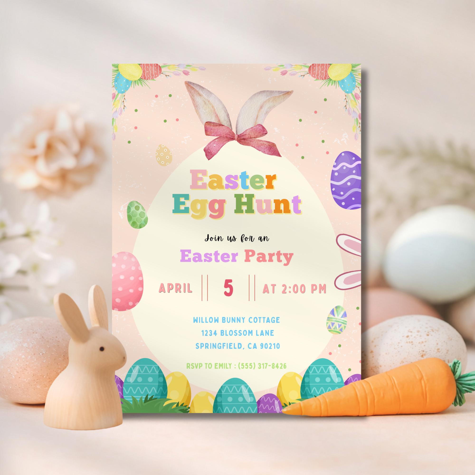 Easter Egg Hunt Party Invitation