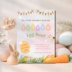 Watercolor Easter Egg Hunt Invitation