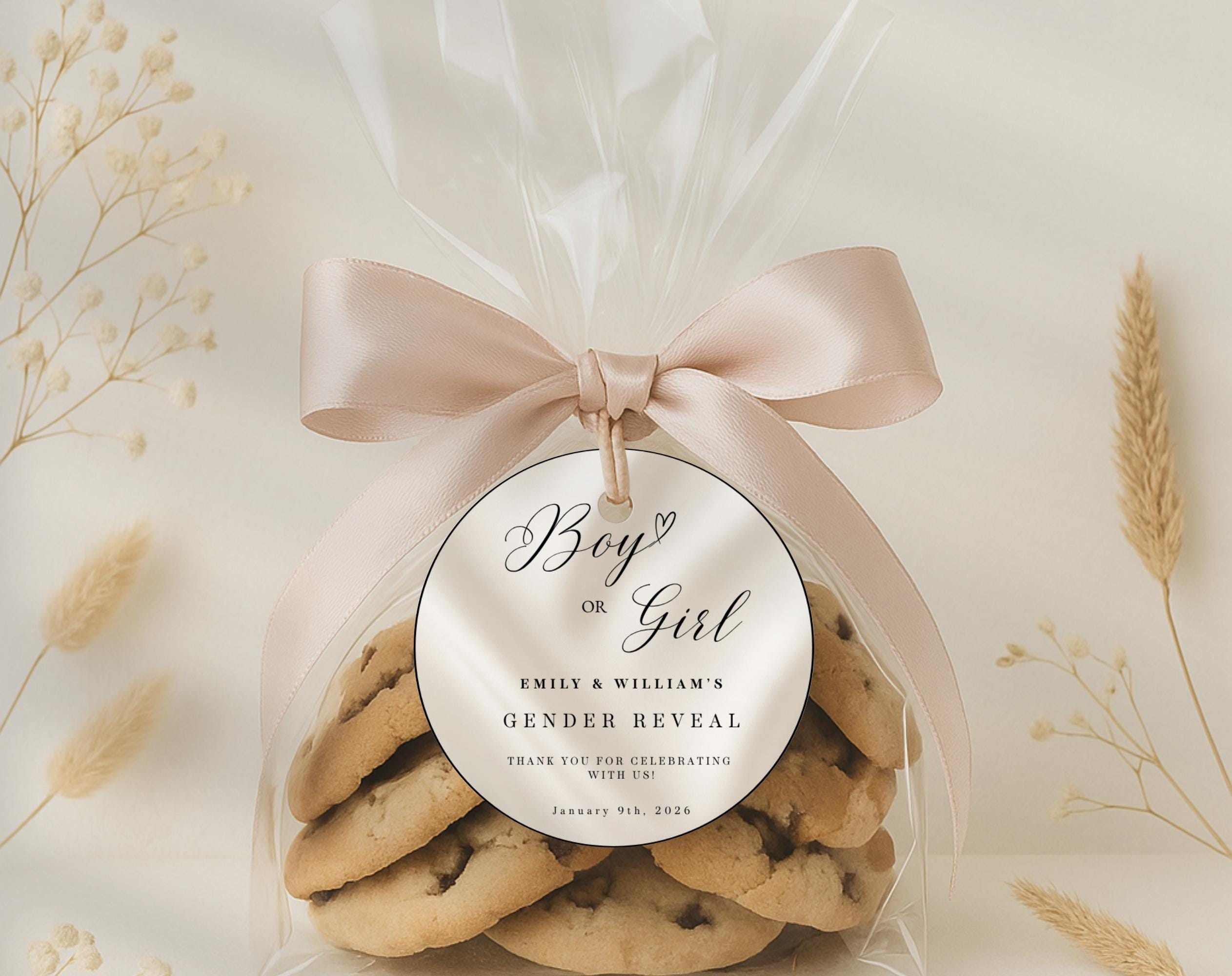 Elegant Gender Reveal Thank You Tags