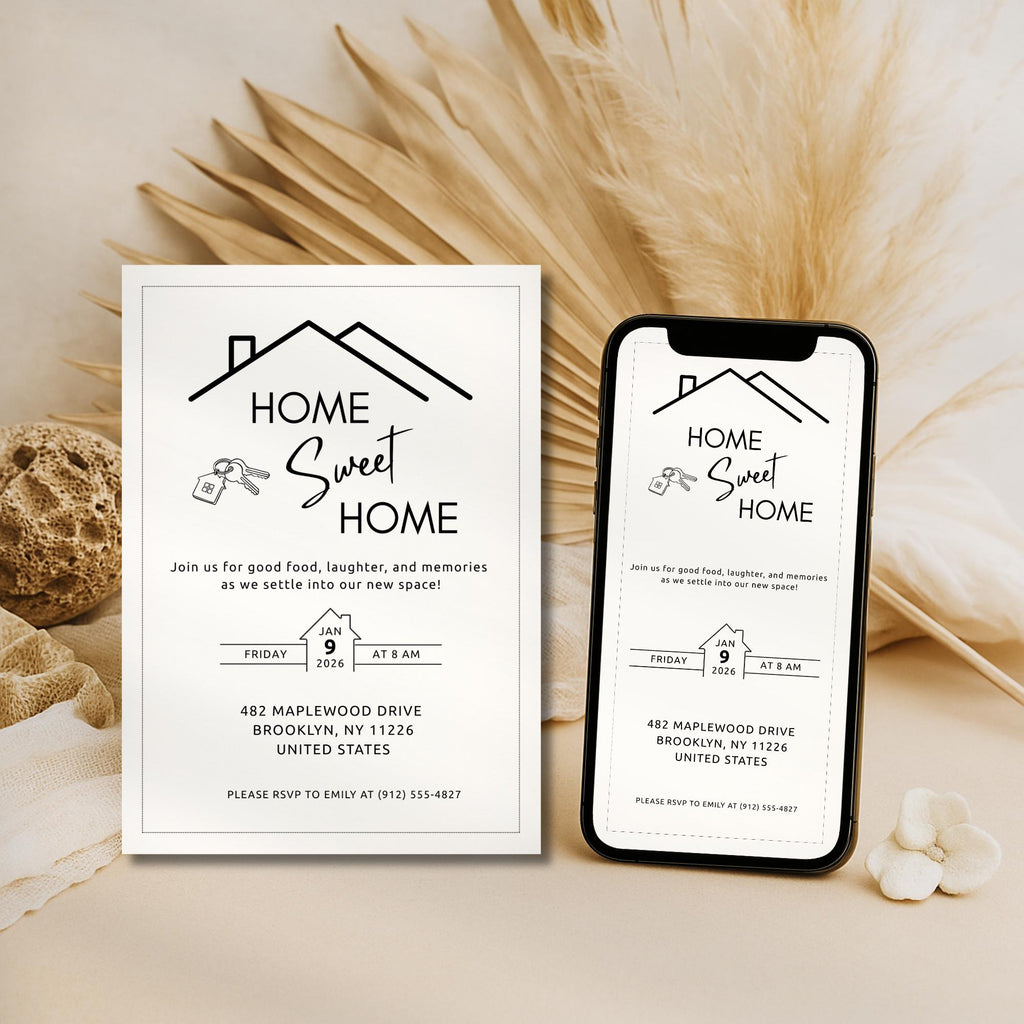 Minimalist Housewarming Invitation Template