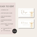 Gold Candle Baptism Place Cards