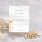 Gold Candle Baptism Prayer Card Sign