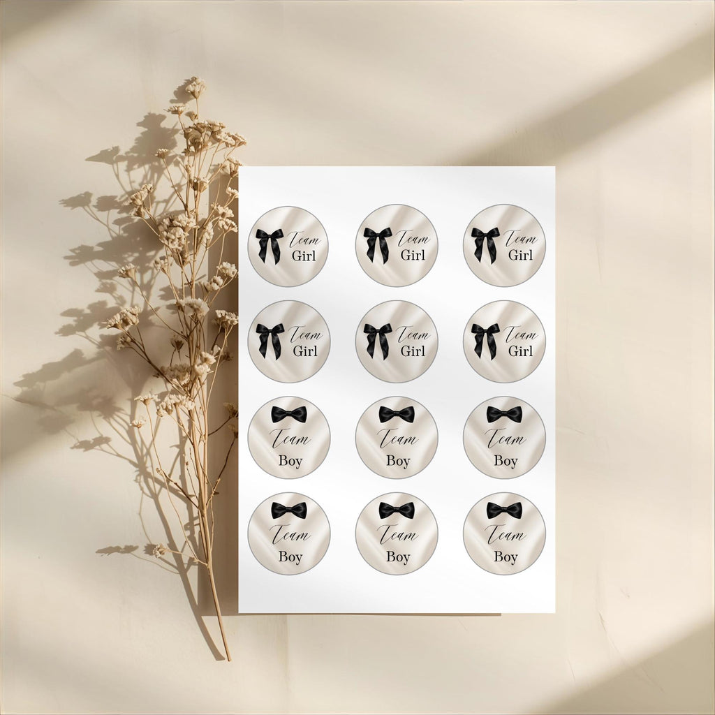 Elegant Gender Reveal Voting Stickers