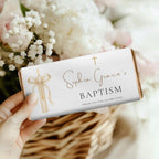 Gold Candle Baptism Chocolate Bar Wrapper