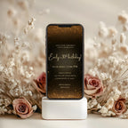 Elegant Gold Glitter Birthday Invitation