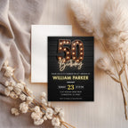 Rustic Wooden Marquee 50th Birthday Invitation