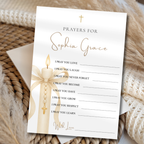 Gold Candle Baptism Prayer Card