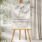 Elegant Gender Reveal Welcome Sign