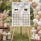 Elegant Gender Reveal Voting Board