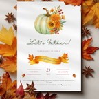 Let's Gather Thanksgiving Dinner Invitation