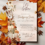 Elegant Boho Friendsgiving Dinner Invitation