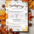 Pumpkin Thanksgiving Dinner Invitation