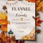 Flannel & Friends Thanksgiving Dinner Invitation