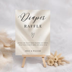 Elegant Gender Reveal Diaper Raffle Sign