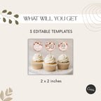 50th Birthday Cupcake Toppers Rose Gold