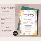 Pumpkin Thanksgiving Dinner Invitation