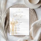 Gold Candle Baptism Prayer Card