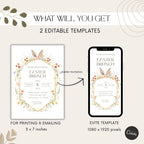 Floral Easter Brunch Invitation