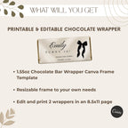 Black Bow Chocolate Bar Wrappers