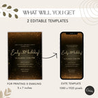 Elegant Gold Glitter Birthday Invitation