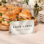 Elegant Black & White Food Labels