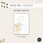 Gold Candle Baptism Prayer Card