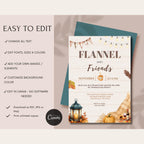 Flannel & Friends Thanksgiving Dinner Invitation