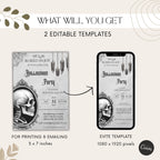 Gothic Skull Halloween Party Invitation