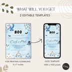 A Little Boo Baby Shower Invitation Blue