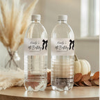 Black Bow Water Bottle Labels