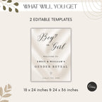 Elegant Gender Reveal Welcome Sign