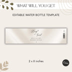 Elegant Gender Reveal Water Bottle Labels